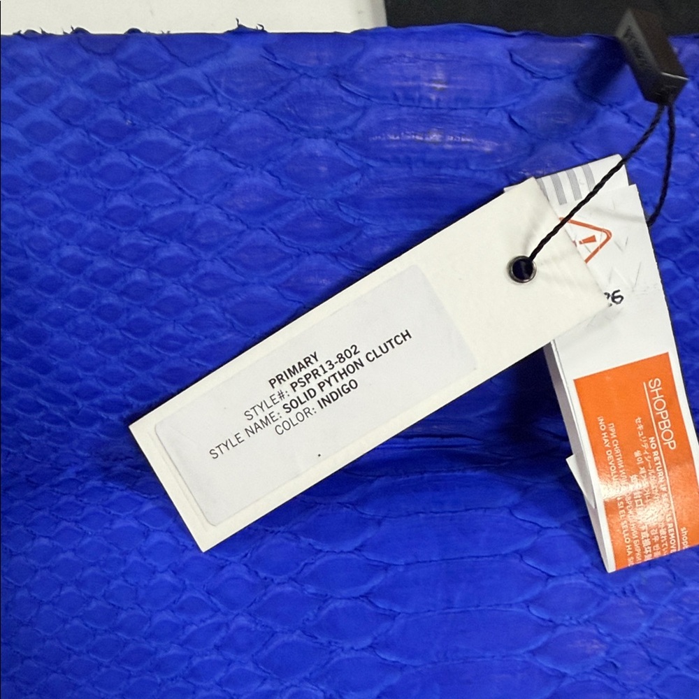 Primary New York genuine python Elegant Blue Clut… - image 4